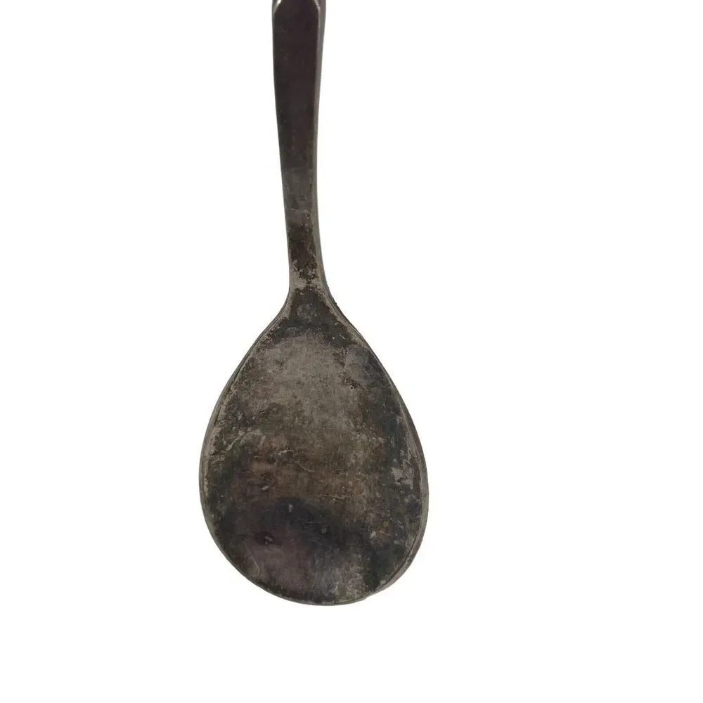 Vintage MCM Silver‎ Horn Phoenix Bird Alfred Haddad Lebanon Salad Serving Spoon